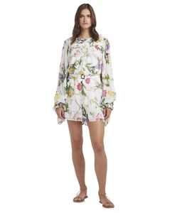 new Ted Baker Ruffle Playsuit romper with Blouson Sleeves, floral Size 1 Small - Picture 1 of 6
