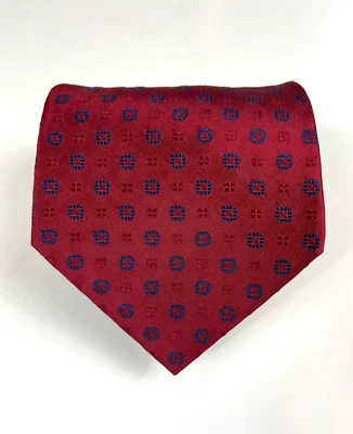 Brooks Brothers Silk Tie Woven Geometric Foulard Hand Made in Italy - Изображение 1 из 4