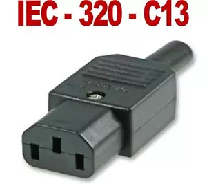 Haute Qualité 3 Broche Bouilloire Prise Femelle IEC Mains Connecteur C13 10A GB - Imagen 1 de 1