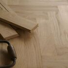 16mm Solid Oak Herringbone Parquet Flooring -  Low profile - Prime Grade / HS43
