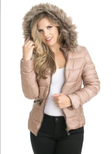 Sweet Look Women’s Blush Pink Winter Jacket Size Small - Picture 1 of 3