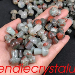 Piedra de sangre natural hongo cuarzo cristal mineral 1" gema curación Reiki 100 un. - Imagen 1 de 12