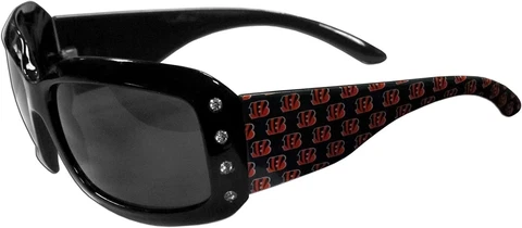 NFL Cincinnati Bengals Women's Bling Rhinestone Designer Sunglasses Cover