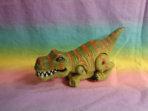 Electronic Green Orange Stripes Dinosaur Walking / Rolling Action - Picture 1 of 10