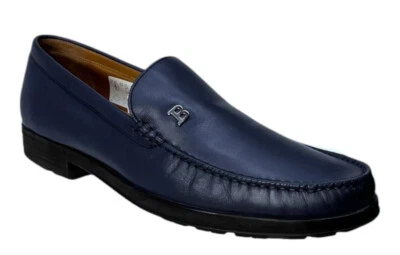 Mocasines con caja Bally Sistri 6230248 de cuero liso de becerro azul marino para hombre G2U Foto 1 de 4
