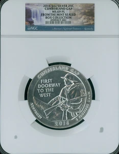 2016 CUMBERLAND QUARTER 5 OZ NGC MS69 PL FINEST REGISTRY SPOTLESS * - Picture 1 of 2