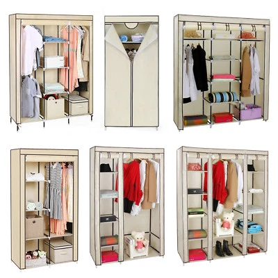 Faltschrank Kleiderschrank Stoffschrank Garderobe Campingschrank Wohnzimmer - Bild 1 von 4