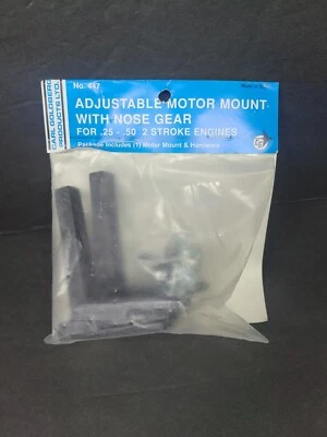  Montaje de motor ajustable Carl Goldberg # 447 .25-.50 con soporte de engranaje de nariz y HDW. Foto 1 de 4