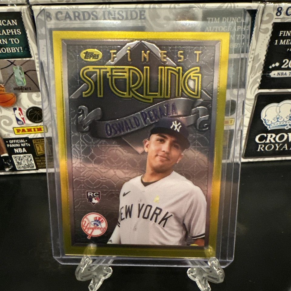 2023 topps finest baseball Oswald Peraza No 152 - Image 1 of 2