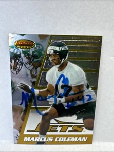 1996 Bowman's Best #161 Marcus Coleman signed Autogrammkarte - Bild 1 von 2