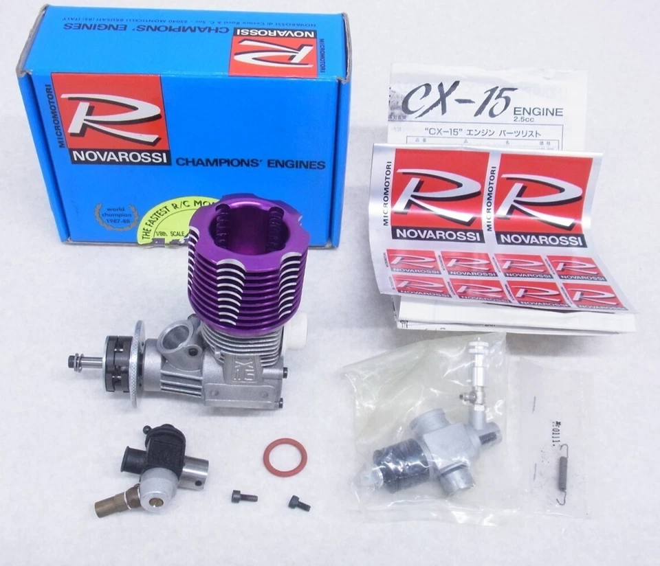 NOVAROSSI CX-15 2.49cc 2-stroke glow engine for 1/10 R/C cars, used f/s - Image 1 of 4