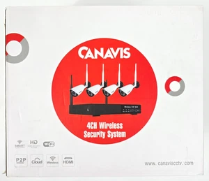 CANAVIS HD 1280x720 CCTV Wireless 4CH Security 720p Camera System Weatherproof - Picture 1 of 8