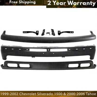 Front Bumper Primed Kit For 1999-2002 Chevrolet Silverado 1500 & 2000-2006 Tahoe Foto 1 de 4