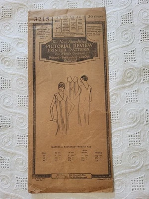 Lencería Pictorial Review años 20 #3215 patrón de costura vintage talla grande B 40  Foto 1 de 4