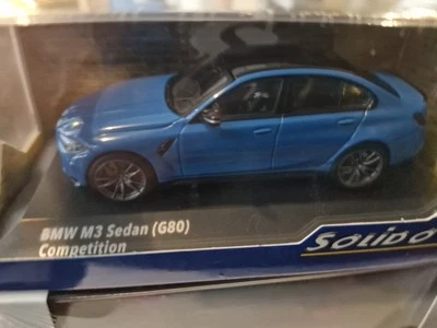 BMW M3 Sedan Compétition G80 Santorini Blue Solido 1:43 - Photo 1/4