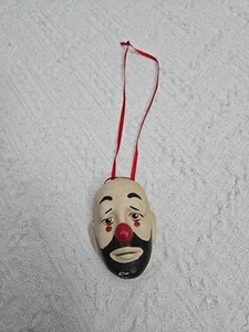 Porcelain Clown mask VINTAGE Mini Hanging Decor  Schmid 1986 - Picture 1 of 4