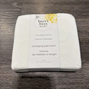 Burt’s Bees Baby Wickelauflagenbezug Jersey weiß Bio Baumwolle 16 x 32 NEU - Bild 1 von 2