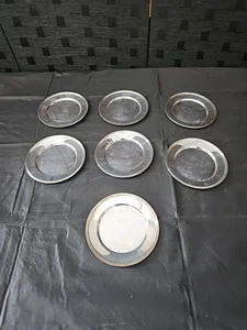 Lot of 7 Vintage 6" Silver Plate Trays Dish Chargers FB Rogers - Picture 1 of 4