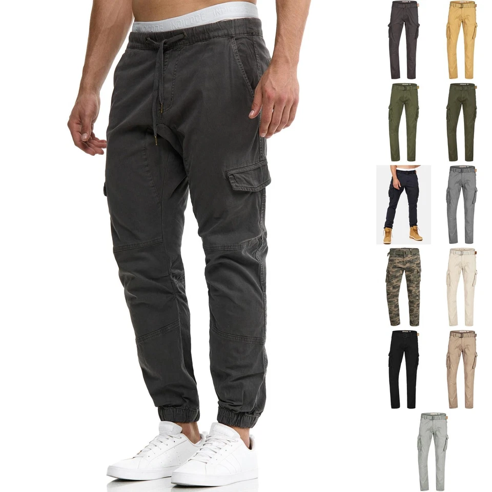 Indicode Herren Cargohose Levy-Stoffhose Männer Freizeithose Pants Lange Hose - Bild 1 von 1