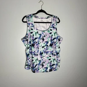 Camiseta sin mangas Member’s Mark Active para mujer azul negra estampado abstracto sin mangas talla XL - Imagen 1 de 6