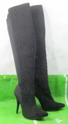 Anne Michelle Black 4.5"Stiletto High Heel Pointy Toe Knee Boots WOMEN Size 10 - Image 1 of 4