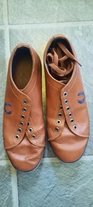 Fred Perry Mens Kingston Shoes Tan Leather Size 8 - Picture 1 of 7