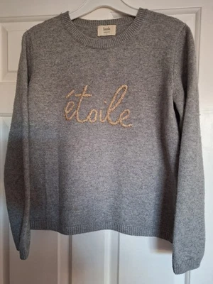 HUSH Grey merino wool blend Jumper 'etoile'  logo Size Small  - Image 1 of 3