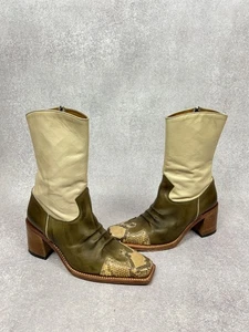 Botas de Vaquero Sendra Piel de Serpiente y Cuero Dos Tonos Estilo Occidental Talla EU 41 US 8 - Imagen 1 de 13