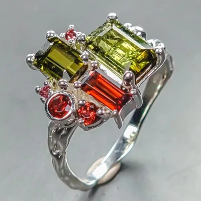 Anillo de Turmalina Natural IF Quality 5 ct+ Plata de Ley 925 Talla 7/R445964 Foto 1 de 4