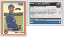 2010 Bowman Chrome Prospects Orange Refractor /25 Robbie Erlin #BCP219