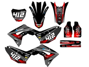 CRF 450 RX SURGE 2017-2018 kit de gráficos Black Senge compatible con Honda - Imagen 1 de 10