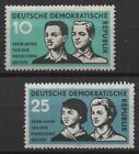 Germany DDR 1958 Sc# 414-415 Mint MNH Human rights race antiracist stamps set