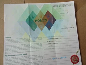 100% original Rolex 79173  Guarantee Paper  y serial .- - Picture 1 of 3