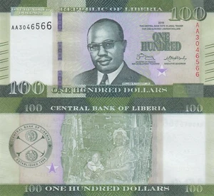 Liberia 100 dólares (2016) - Tolbert/Mujer con niño/p35a prefijo AA UNC - Imagen 1 de 3