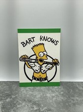 BART SIMPSON " BART KNOWS " 1990 BRODER TRADING CARD