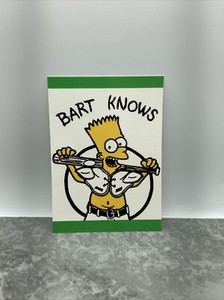 BART SIMPSON " BART KNOWS " 1990 BRODER TRADING CARD