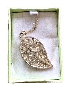 Collar Colgante Flor Filigrana Hoja Cadena 18" Plata de Ley 925 - Imagen 1 de 6