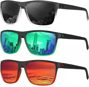 Polarized Sunglasses for Men, Lightweight Sun Glasses with UV Protection for Dri - Picture 1 of 12