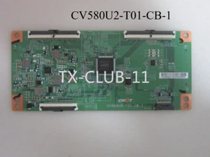 CV580U2-T01-CB-1 TV Hisense T-Con Board  with Flex Ribbon Cables - Picture 1 of 3