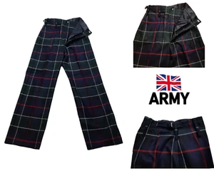 Pantalones de regimiento escoceses del ejército británico Trews Leslie tartán patrón antiguo - Imagen 1 de 9