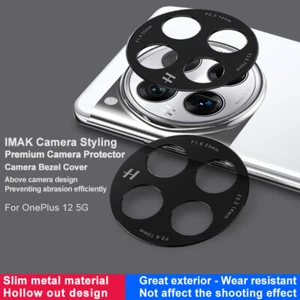 For OnePlus 12 5G, imak Metal Material Hollow out Camera Protect Bezel Cover - Picture 1 of 10