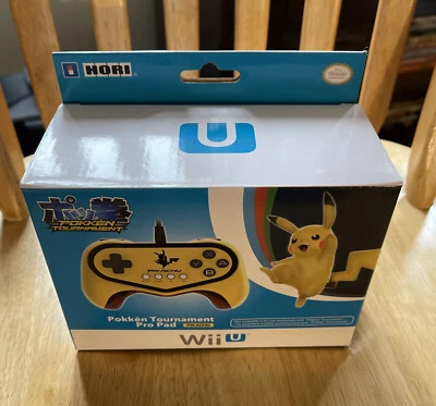Wired HORI Wii U Pokken Tournament Pro Pad Pikachu Edition Pokémon Controller - Image 1 of 4