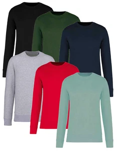 Kariban Kids Childs Boys Girls Eco Friendly Crew Neck Sweatshirt - Picture 1 of 9