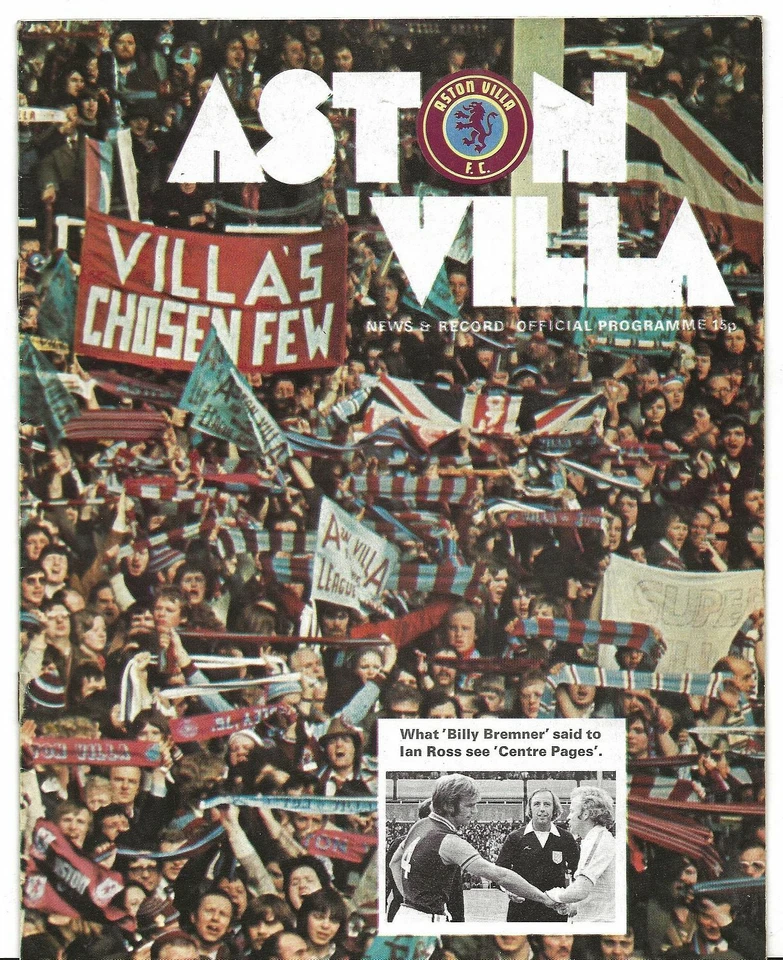 Football Programme>ASTON VILLA v MANCHESTER CITY Aug 1975 - Image 1 of 1