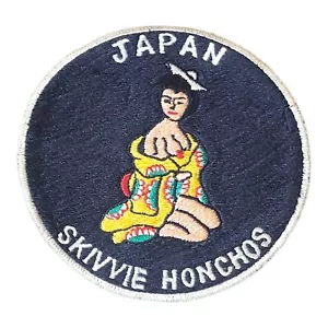 RARO Parche Chaqueta Era Segunda Guerra Mundial Risqué Naughy Japón Skivvie Honcho Pacific Theater Primera Guerra Mundial - Imagen 1 de 12