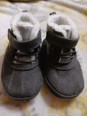 Botas Surprize Stride Rite para niños pequeños gris suela suave talla 6-12 meses Foto 1 de 4