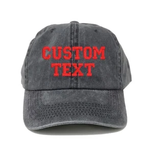 Individuell bestickte schwarze Kappe Mütze, personalisiert bestickt schwarz Cap Mütze - Bild 1 von 6