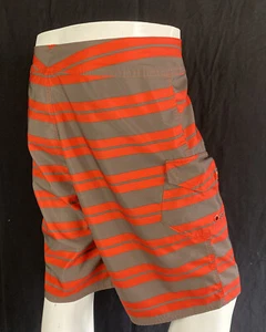 The North Face Brown and Orange Stripped Board Shorts Swim Trunks, Men’s Size 34 - Picture 1 of 10