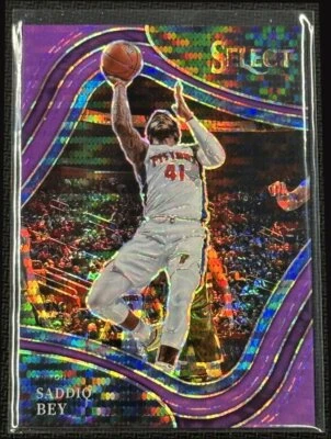 Saddiq Bey 2021-22 Panini Select Neon Purple Pulsar FOTL Detroit Piston #213 2/5 - Image 1 of 2