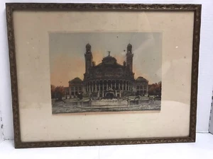 DE COLECCIÓN LE TROCADERO PARIS GRABADO ESTAMPADO ARTE ENMARCADO FIRMADO POR BECOURT - Imagen 1 de 10